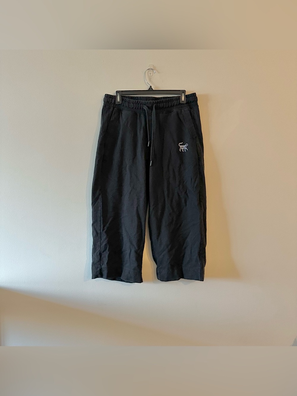 Printfresh Wide Leg Cropped Sweatpants Embroidered Logo Black M Cotton

Some fad